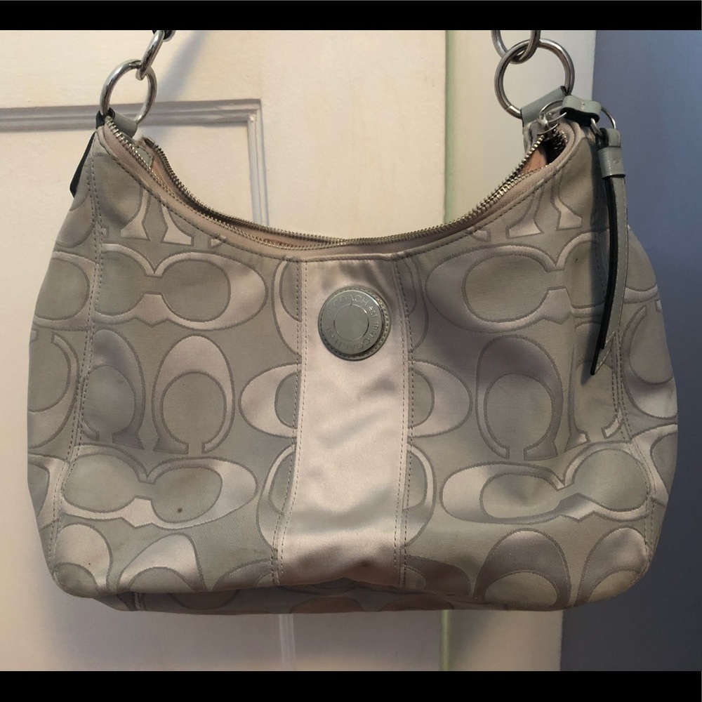 Powder blue Coach shoulder bag